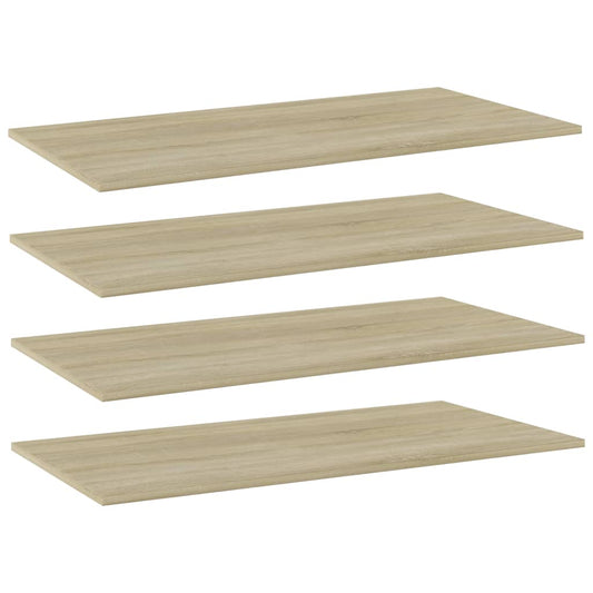 Berkfield Bookshelf Boards 4 pcs Sonoma Oak 80x30x1.5 cm Engineered Wood