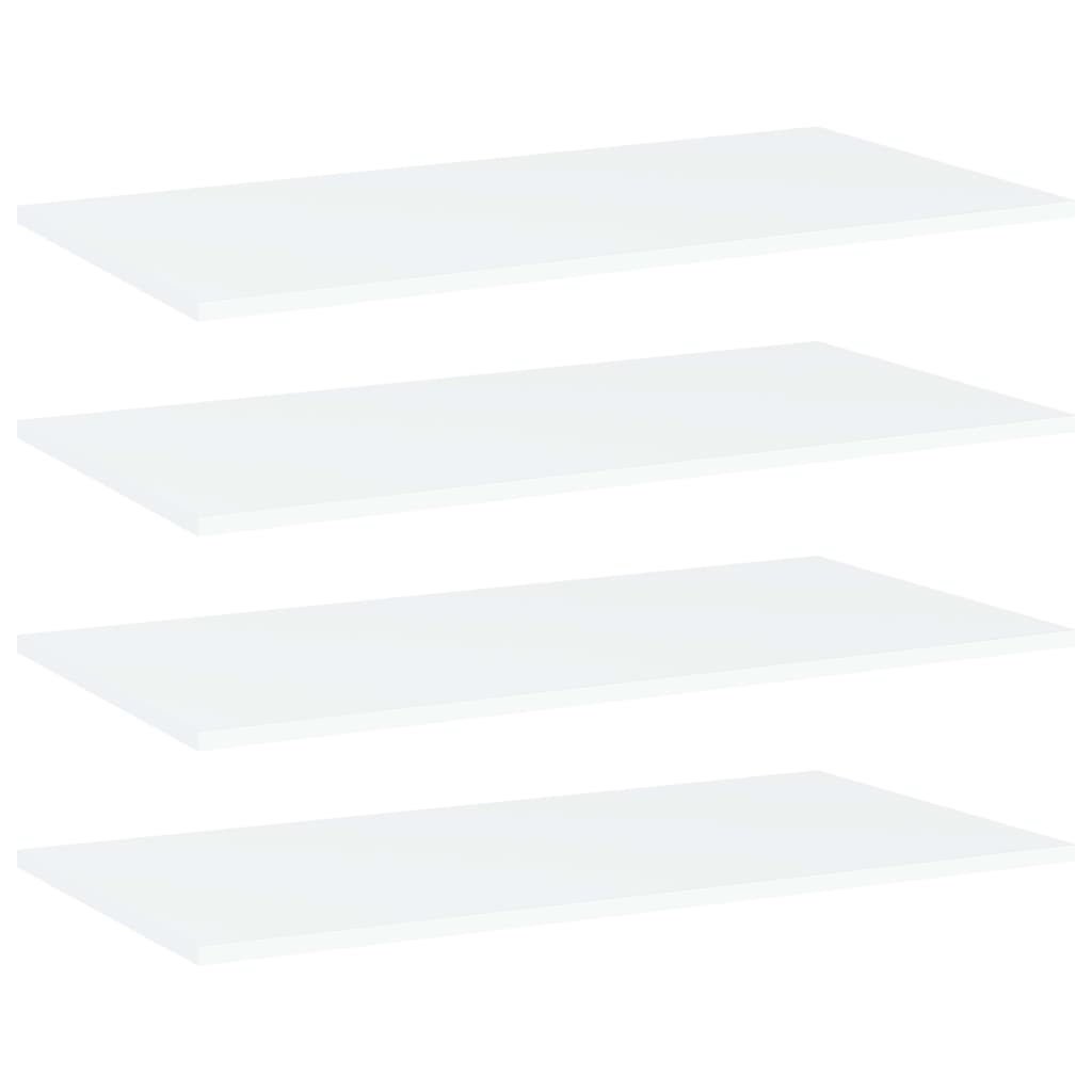 Berkfield Bookshelf Boards 4 pcs White 80x40x1.5 cm Engineered Wood