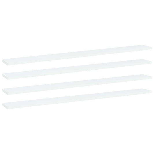 Berkfield Bookshelf Boards 4 pcs White 100x10x1.5 cm Engineered Wood