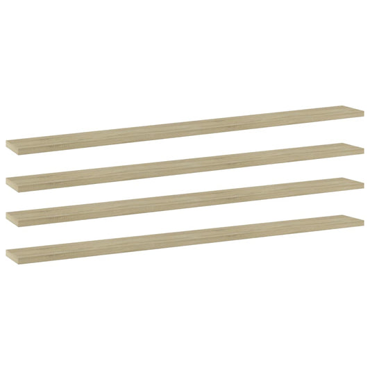 Berkfield Bookshelf Boards 4 pcs Sonoma Oak 100x10x1.5 cm Engineered Wood