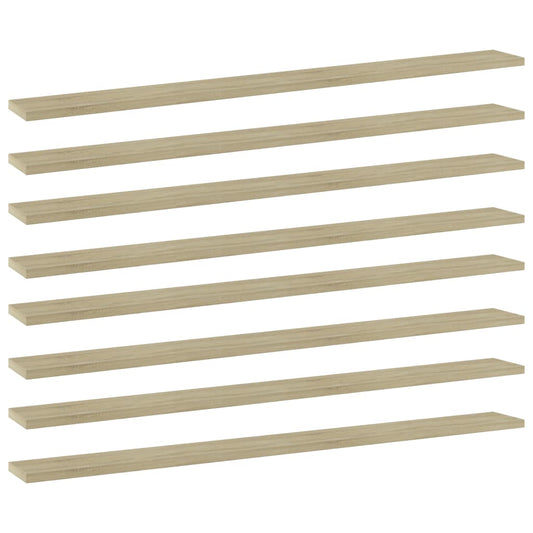 Berkfield Bookshelf Boards 8 pcs Sonoma Oak 100x10x1.5 cm Engineered Wood