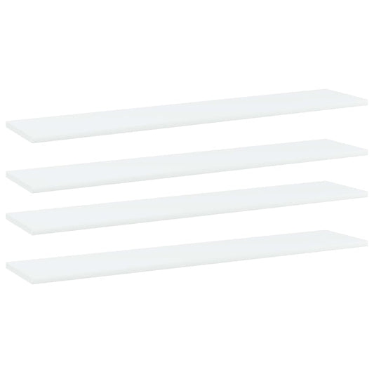 Berkfield Bookshelf Boards 4 pcs White 100x20x1.5 cm Engineered Wood