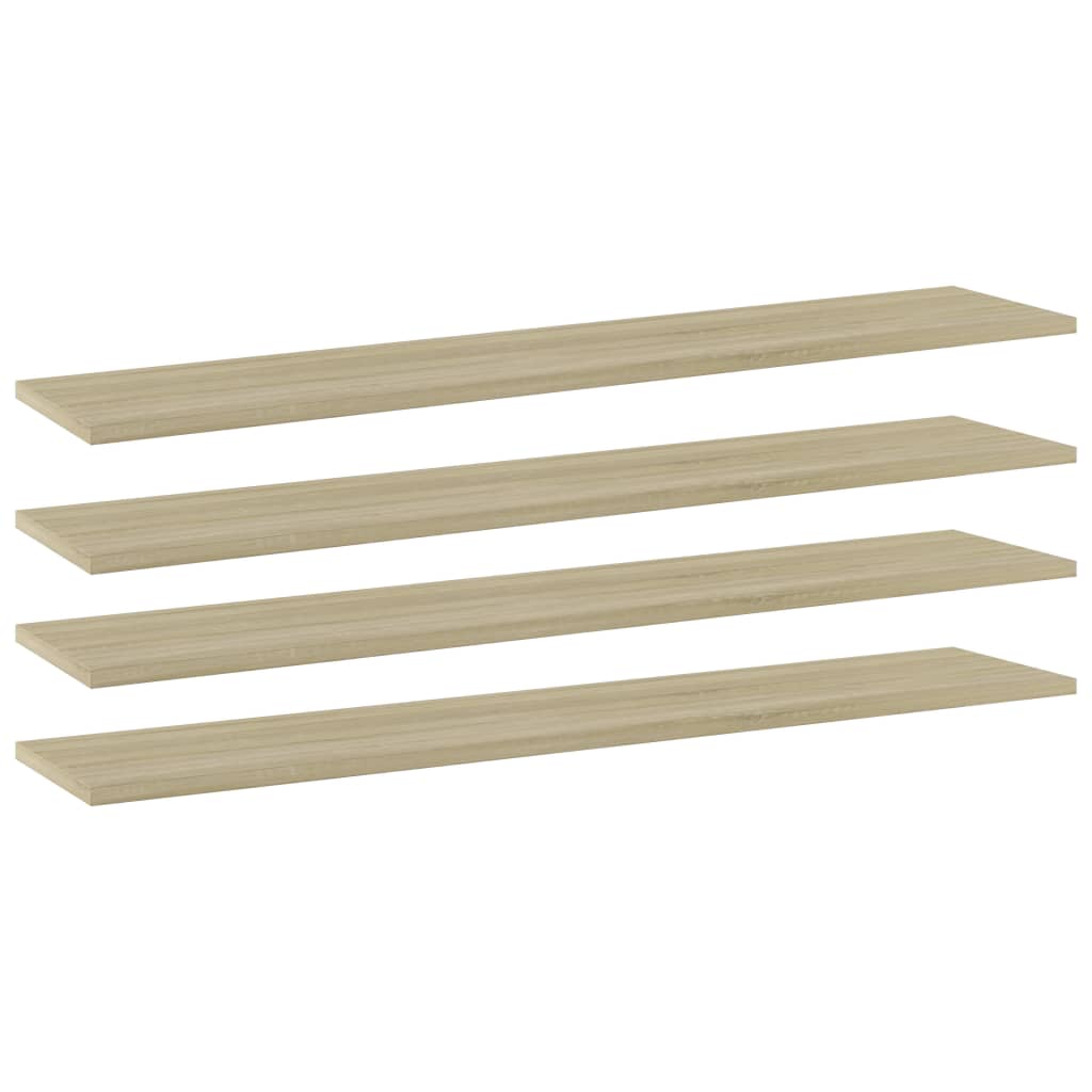 Berkfield Bookshelf Boards 4 pcs Sonoma Oak 100x20x1.5 cm Engineered Wood
