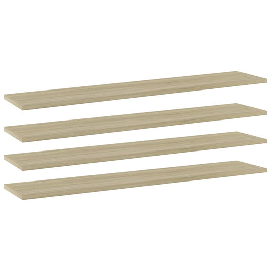 Berkfield Bookshelf Boards 4 pcs Sonoma Oak 100x20x1.5 cm Engineered Wood