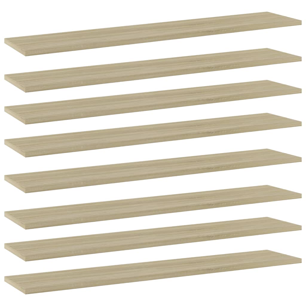 Berkfield Bookshelf Boards 8 pcs Sonoma Oak 100x20x1.5 cm Engineered Wood