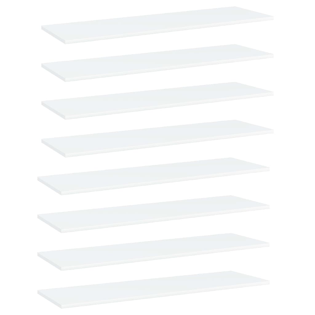 Berkfield Bookshelf Boards 8 pcs White 100x30x1.5 cm Engineered Wood