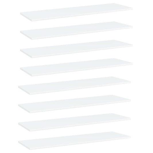 Berkfield Bookshelf Boards 8 pcs White 100x30x1.5 cm Engineered Wood