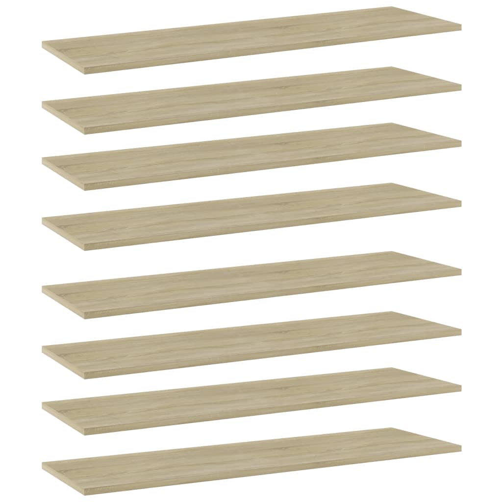 Berkfield Bookshelf Boards 8 pcs Sonoma Oak 100x30x1.5 cm Engineered Wood
