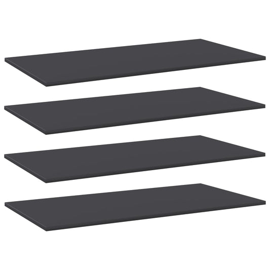 Berkfield Bookshelf Boards 4 pcs Grey 100x50x1.5 cm Engineered Wood