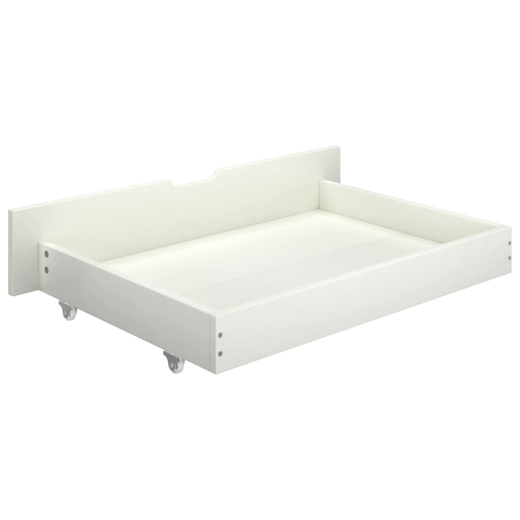 Berkfield Bed Frame with 4 Drawers White Solid Pine Wood 180x200 cm 6FT Super King