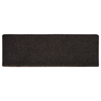 Berkfield Stair Mats 15 pcs Needle Punch 65x21x4 cm Dark Brown