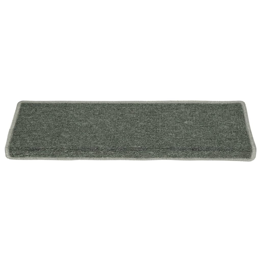 Berkfield Carpet Stair Treads 15 pcs 65x21x4 cm Green