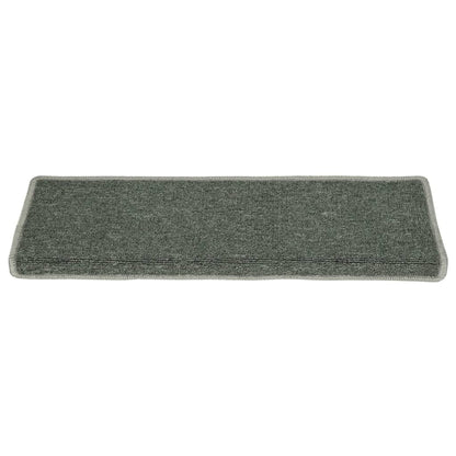 Berkfield Carpet Stair Treads 15 pcs 65x21x4 cm Green