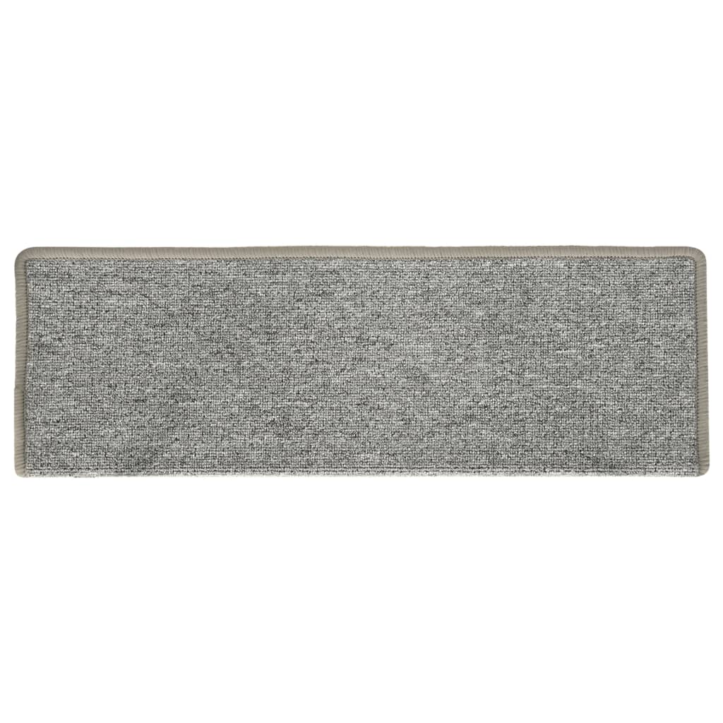 Berkfield Carpet Stair Treads 15 pcs 65x21x4 cm White and Grey