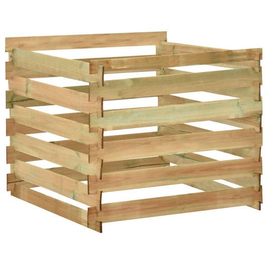 Berkfield Slatted Garden Composter 100x100x80 cm Impregnated Pinewood