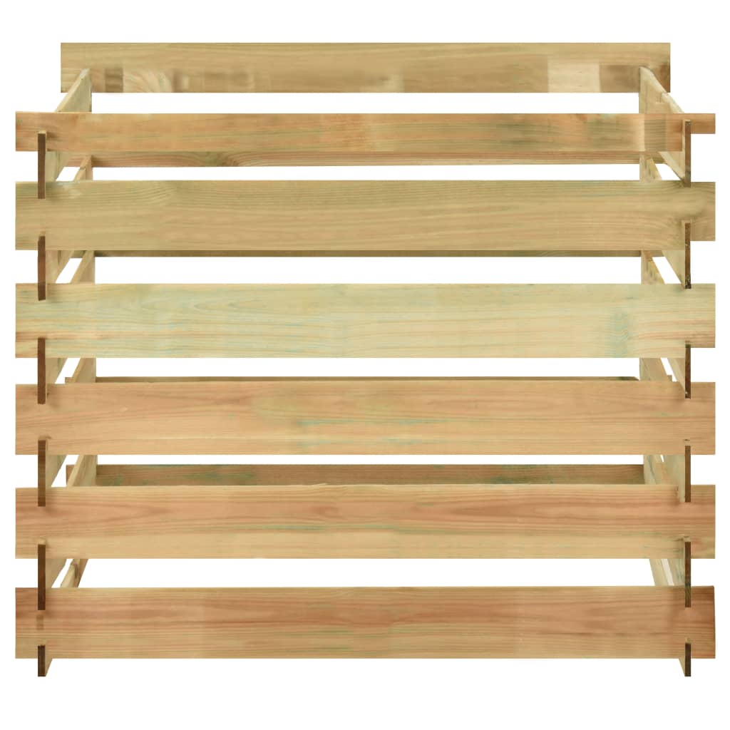 Berkfield Slatted Garden Composter 100x100x80 cm Impregnated Pinewood