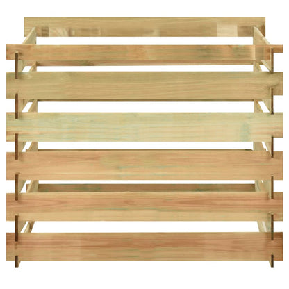 Berkfield Slatted Garden Composter 100x100x80 cm Impregnated Pinewood