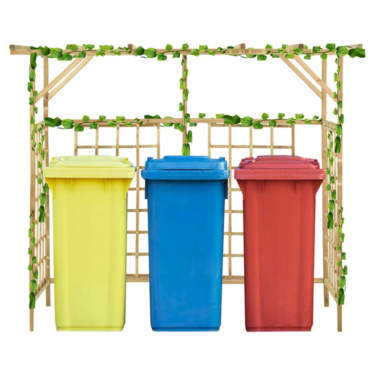 Berkfield Garden Pergola for Triple Bins Impregnated Pinewood