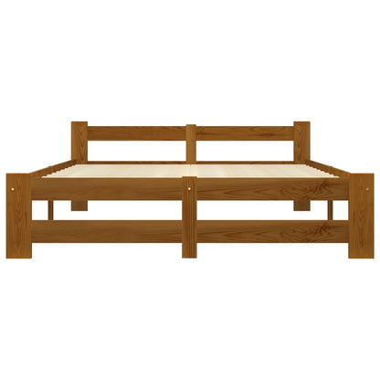 Berkfield Bed Frame Honey Brown Solid Pine Wood 120x200 cm
