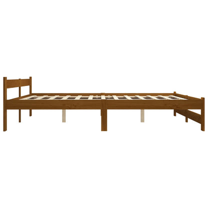 Berkfield Bed Frame Honey Brown Solid Pine Wood 120x200 cm