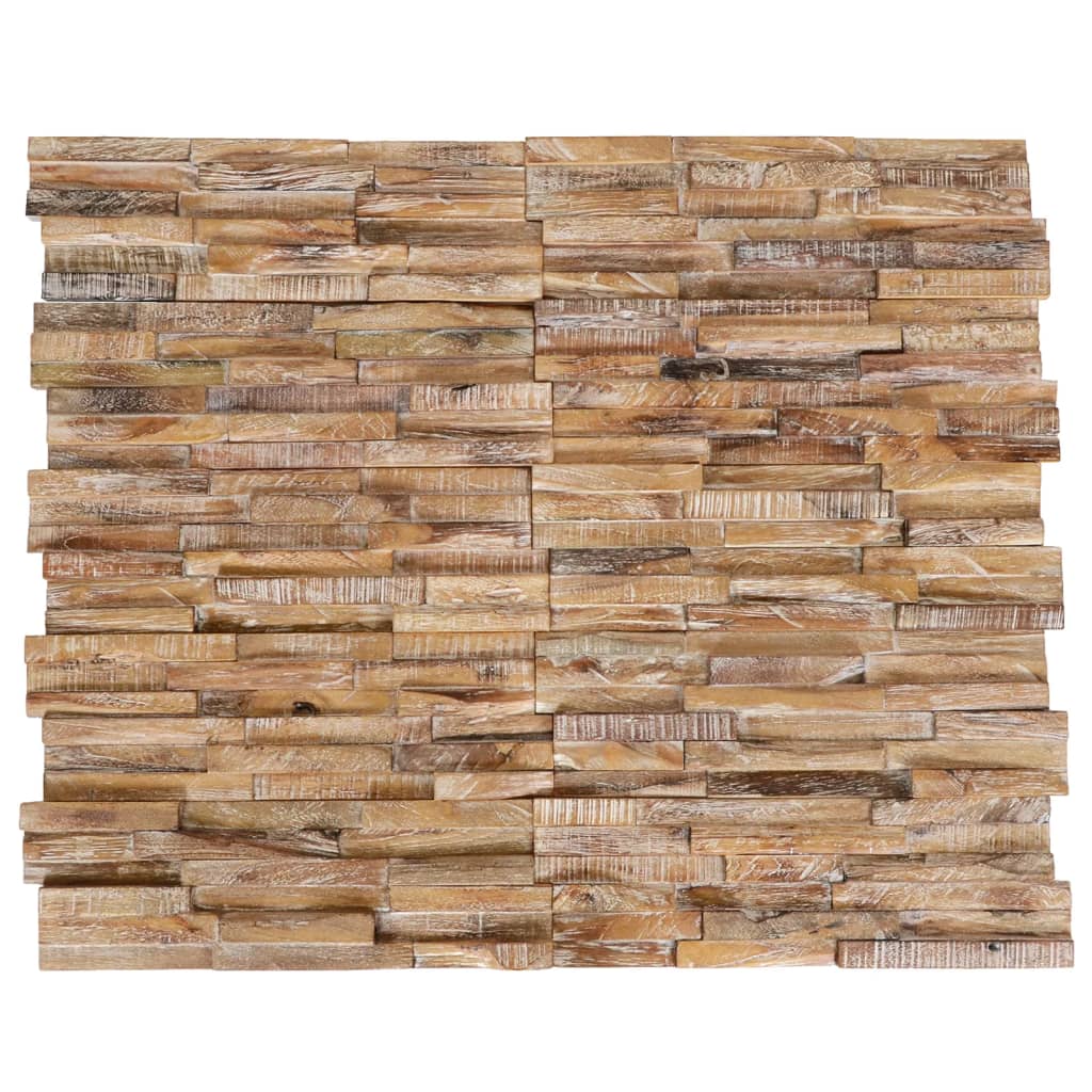 Berkfield 3D Wall Cladding Panels 10 pcs 1.01 m�__ Solid Teak Wood