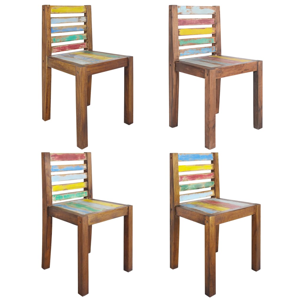 Berkfield Dining Chairs 4 pcs Solid Reclaimed Wood