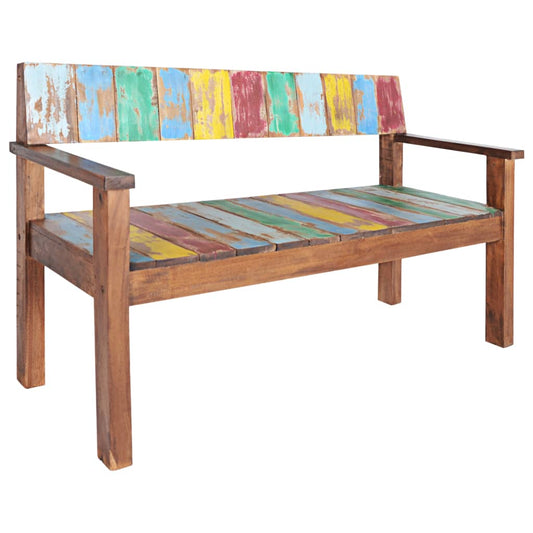 Berkfield Bench 115 cm Solid Reclaimed Wood