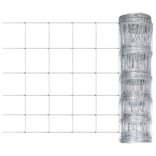Berkfield Garden Fence Galvanised Steel Silver 50x0.8 m