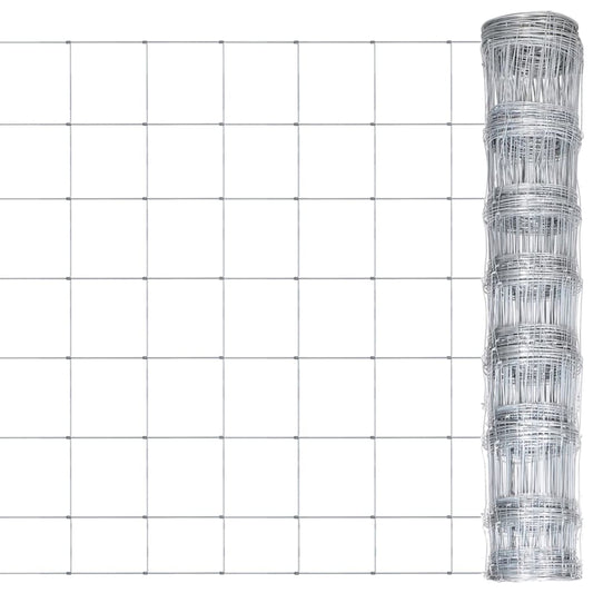 Berkfield Garden Fence Galvanised Steel 50x1 m Silver