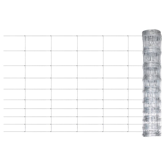 Berkfield Garden Fence Galvanised Steel  Silver 50x1.2 m