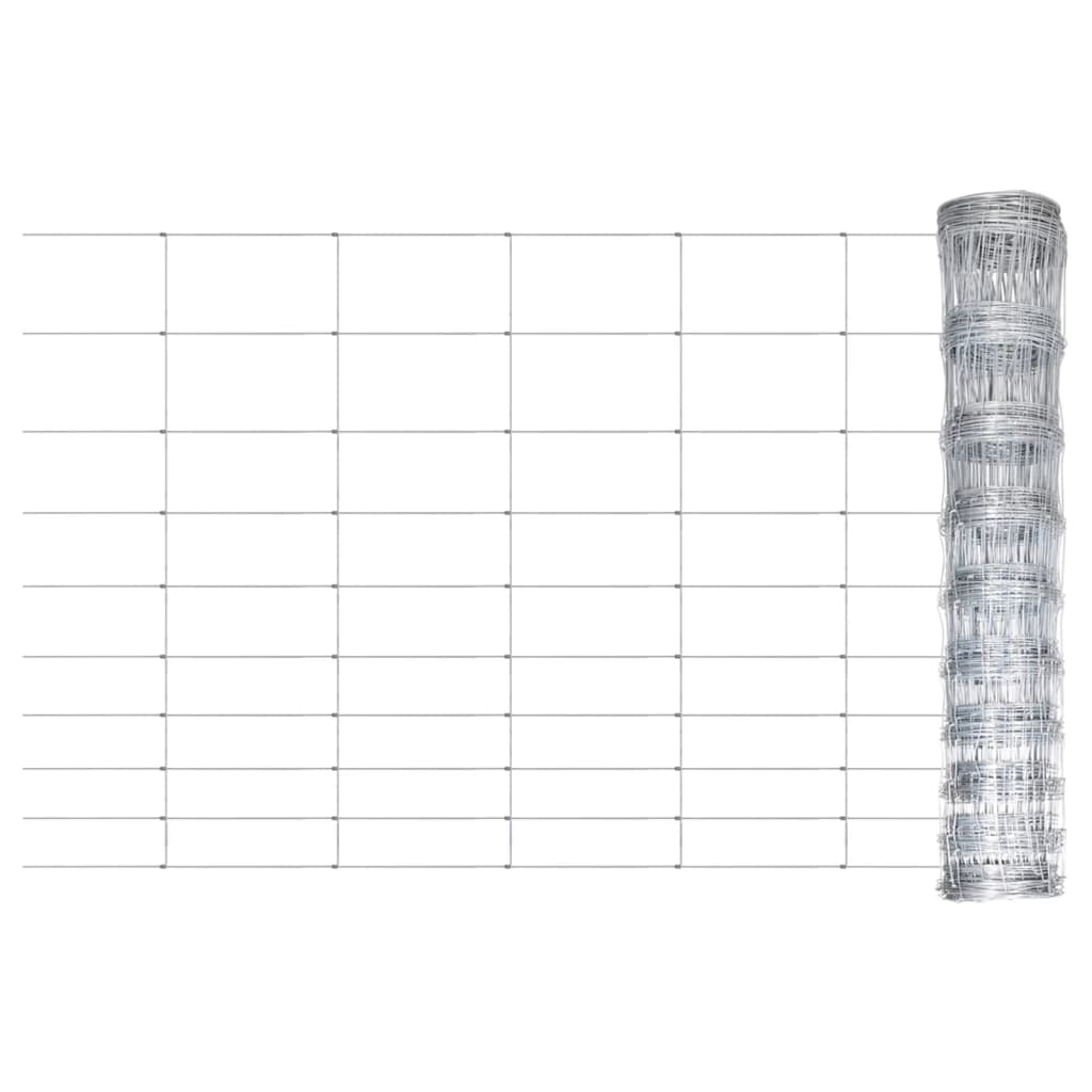 Berkfield Garden Fence Galvanised Steel 50x1.5 m Silver