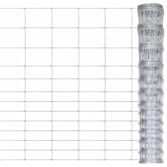 Berkfield Garden Fence Galvanised Steel 50x1.6 m Silver