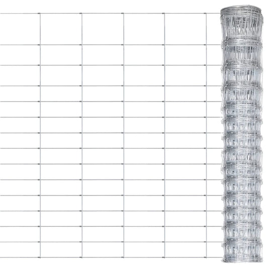 Berkfield Garden Fence Galvanised Steel 50x1.6 m Silver