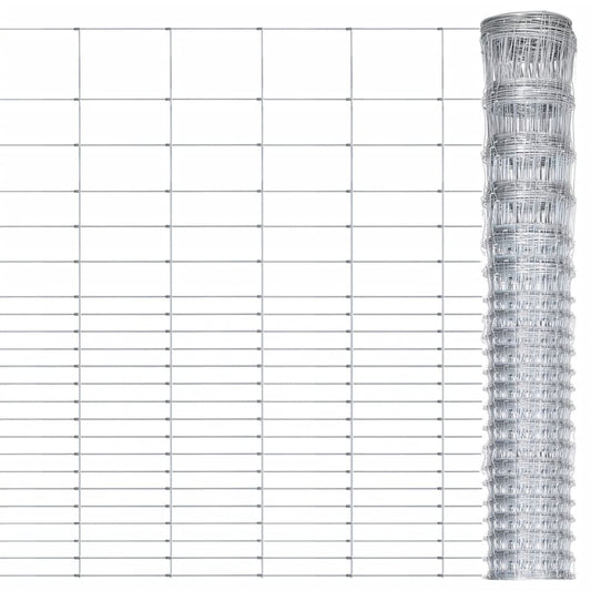 Berkfield Garden Fence Galvanised Steel 50x1.6 m Silver