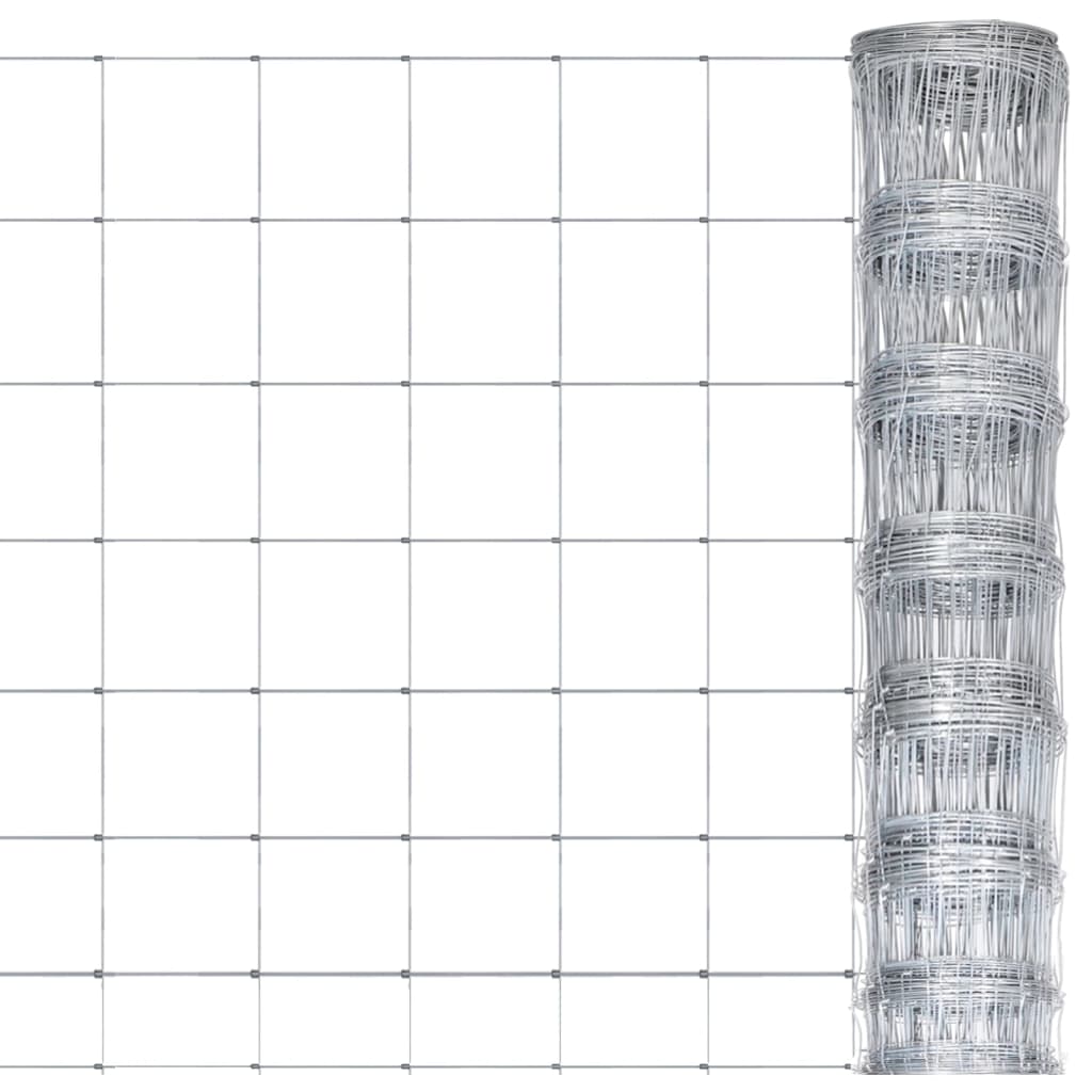 Berkfield Garden Fence Galvanised Steel 50x1 m Silver