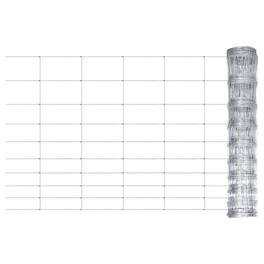 Berkfield Garden Fence Galvanised Steel 50x1 m Silver