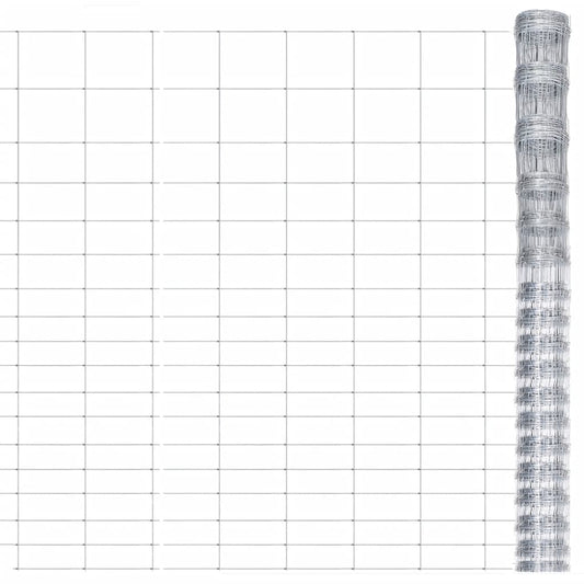 Berkfield Garden Fence Galvanised Steel 50x1.25 m Silver