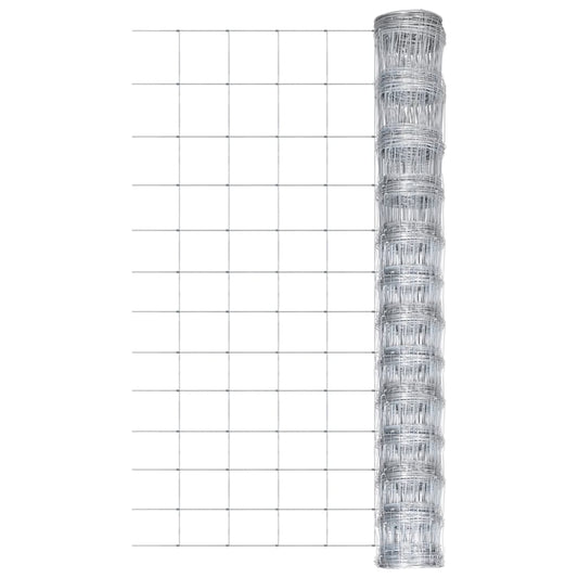 Berkfield Garden Fence Galvanised Steel 50 m 150 cm Silver