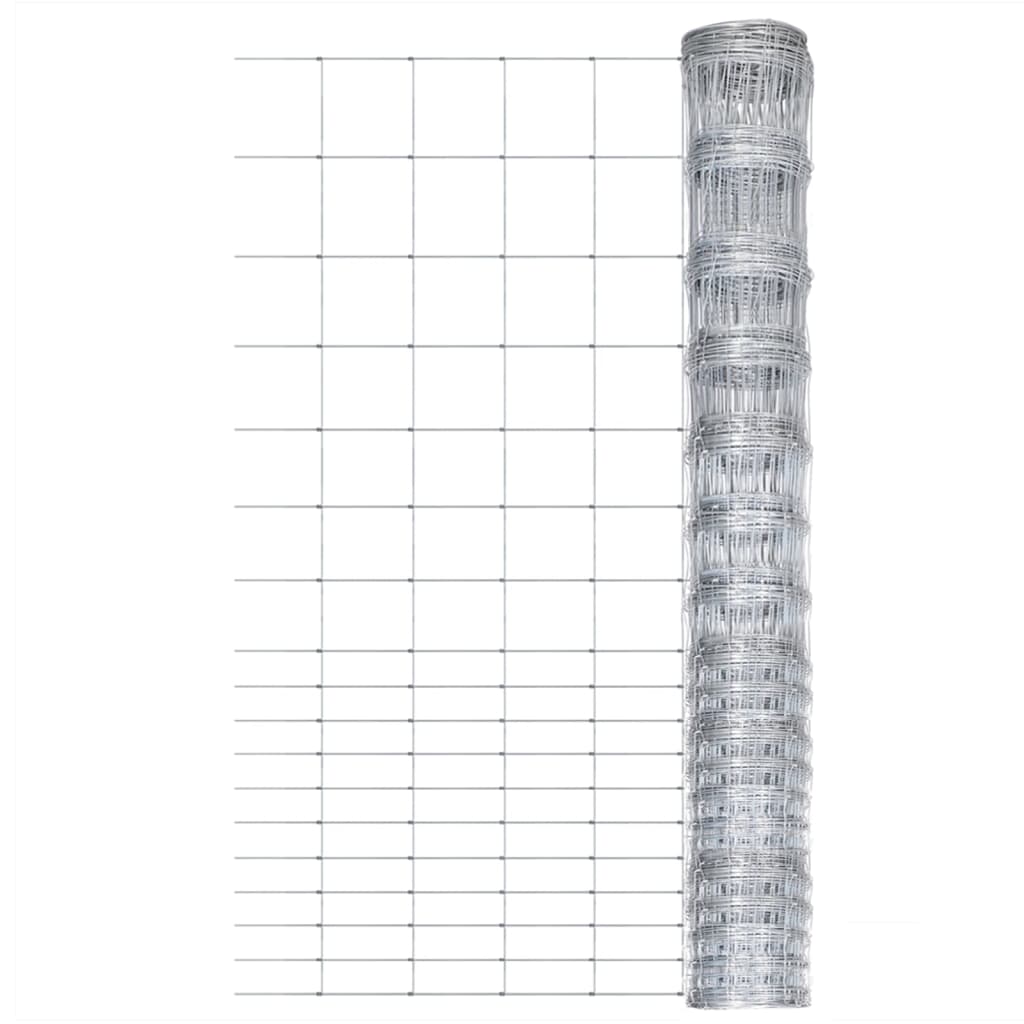 Berkfield Garden Fence Galvanised Steel 50x1.5 m Silver