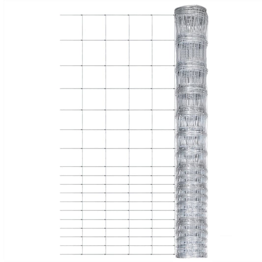 Berkfield Garden Fence Galvanised Steel 50x1.5 m Silver