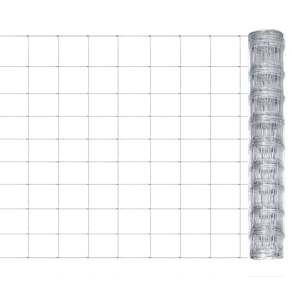 Berkfield Garden Fence Galvanised Steel 50x1 m Silver