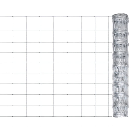 Berkfield Garden Fence Galvanised Steel 50x1 m Silver