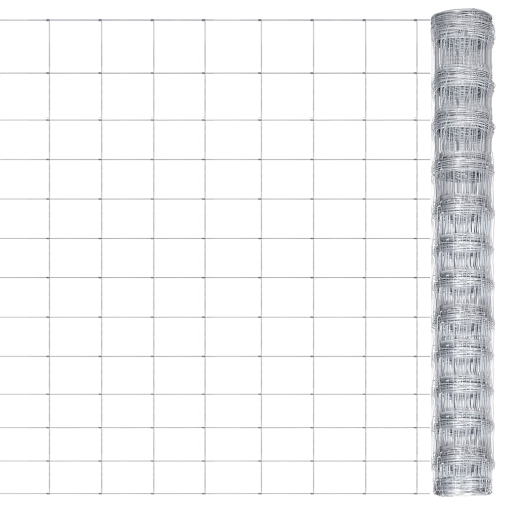 Berkfield Garden Fence Galvanised Steel 50x1.25 m Silver