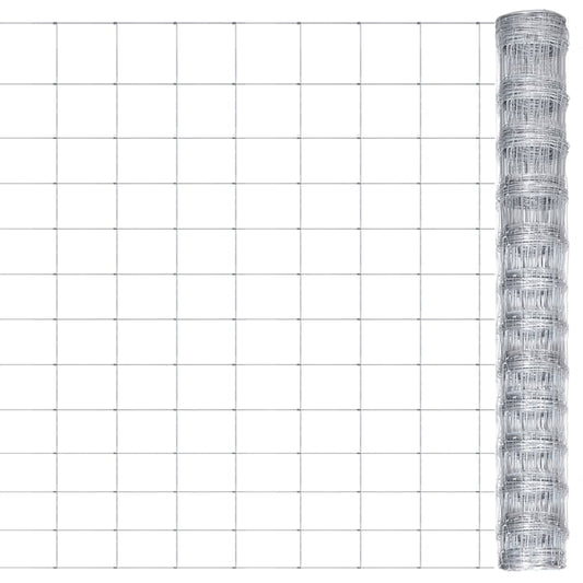 Berkfield Garden Fence Galvanised Steel 50x1.25 m Silver