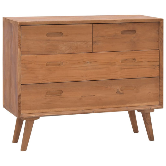 Berkfield Chest of Drawers 90x35x75 cm Solid Teak Wood