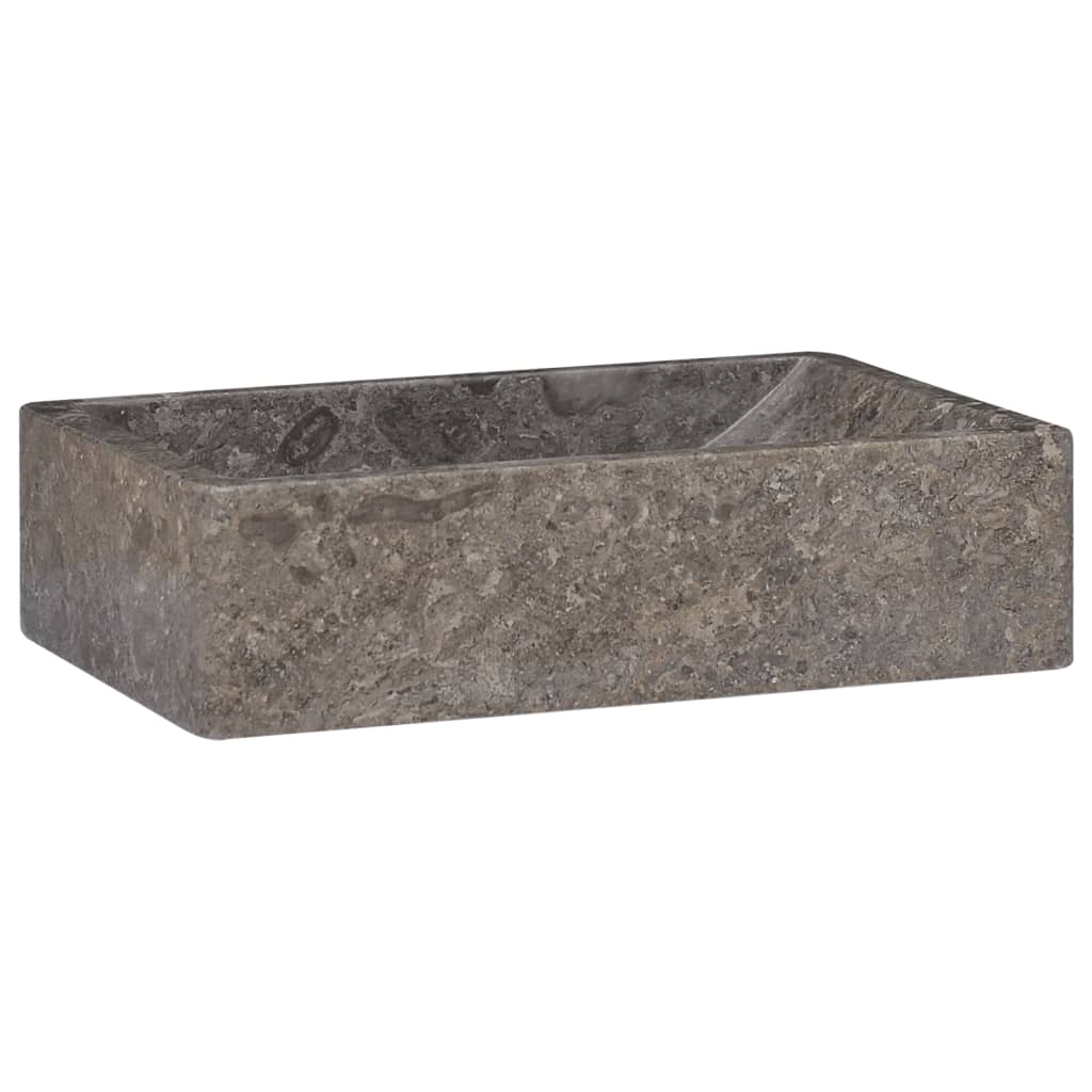 Berkfield Sink 45x30x12 cm Marble High Gloss Grey