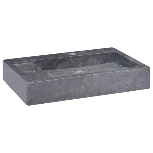 Berkfield Sink Black 58x39x10 cm Marble
