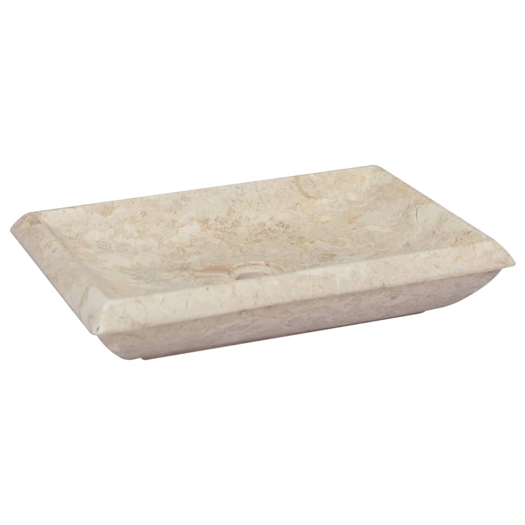 Berkfield Sink Cream 50x35x10 cm Marble