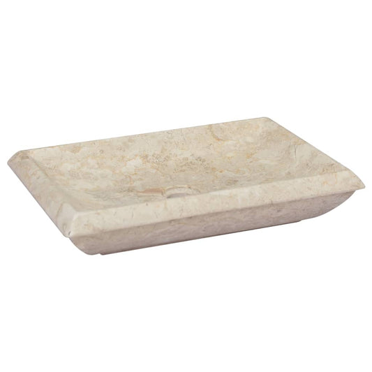 Berkfield Sink Cream 50x35x10 cm Marble