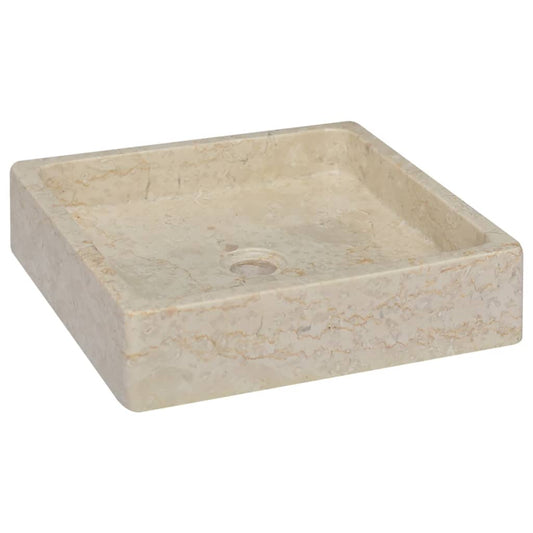 Berkfield Sink Cream 40x40x10 cm Marble
